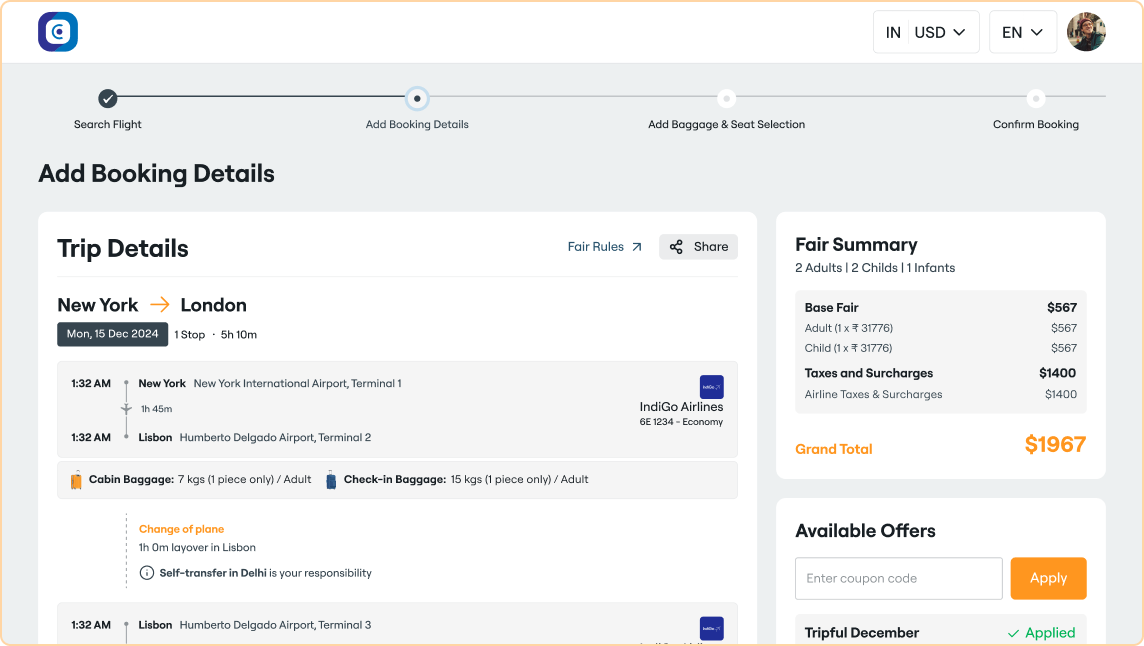 Booking Management Booking Management