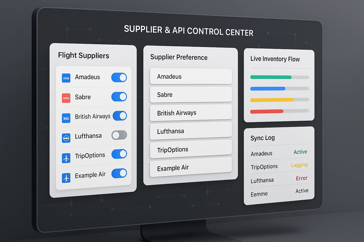 Flight Supplier and API Management Flight Supplier and API Management